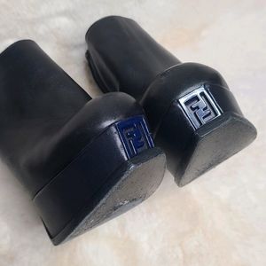 Blue Platform Fendi Booties